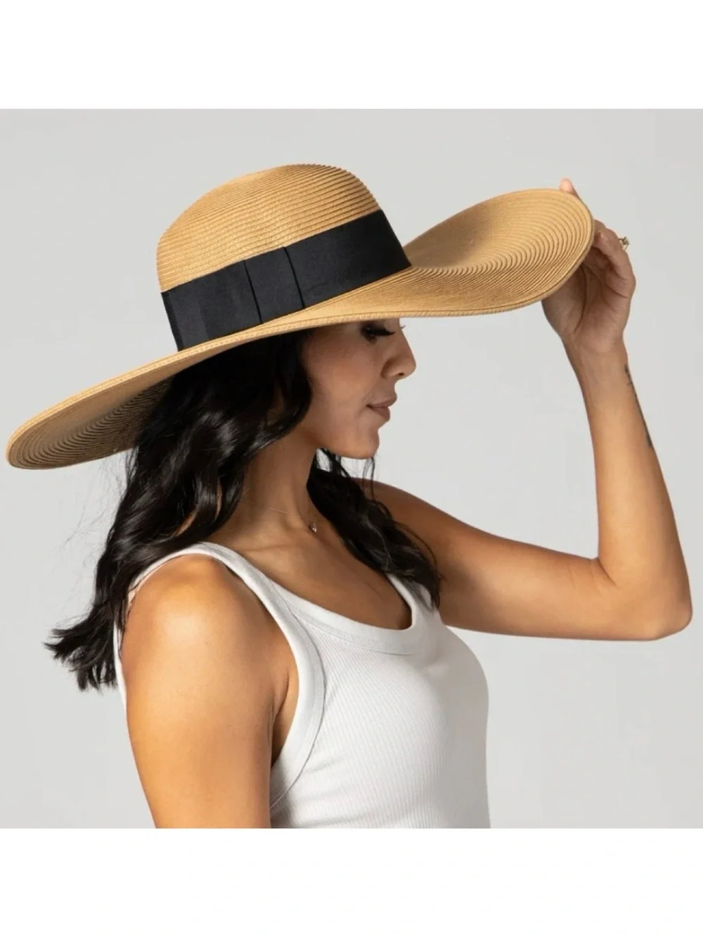 NWOT Anthropologie The Glam Floppy Large Brim Hat by San Diego Hat Co.  One Size